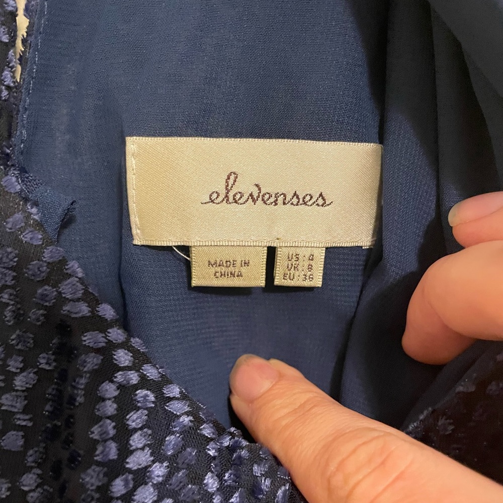 Anthropologie blue velvet jumpsuit - Picture 5 of 6